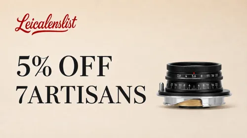 7Artisans Coupon Code: 5% Off All Lenses and Accessories