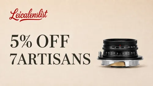 7Artisans Coupon Code: 5% Off All Lenses and Accessories