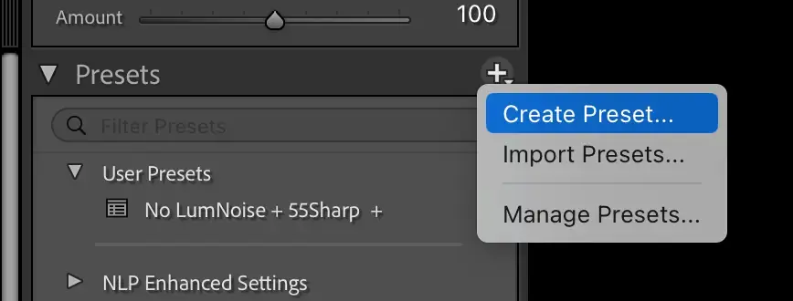How to make a preset in Lightroom