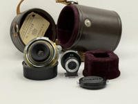 Nippon Kogaku Japan W-Nikkor 2.5cm f4 with viewfinder, pouch and M adapter